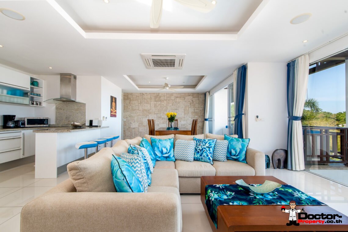 3 Bedroom Private Pool Villa with Sea View in Choeng Mon, Koh Samui – For Sale